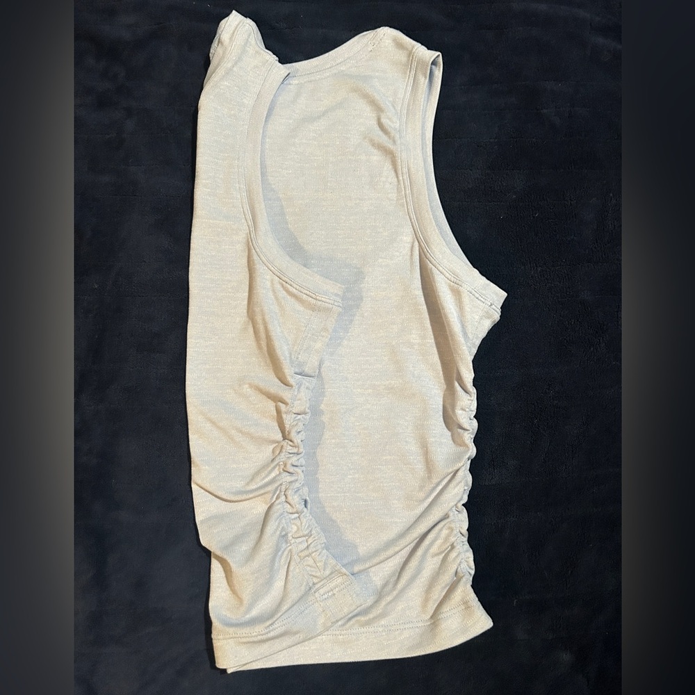 Lululemon Athletica Cream Ruched Tank Top